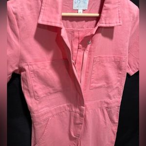 Vintage bubblegum pink painters jumpsuit